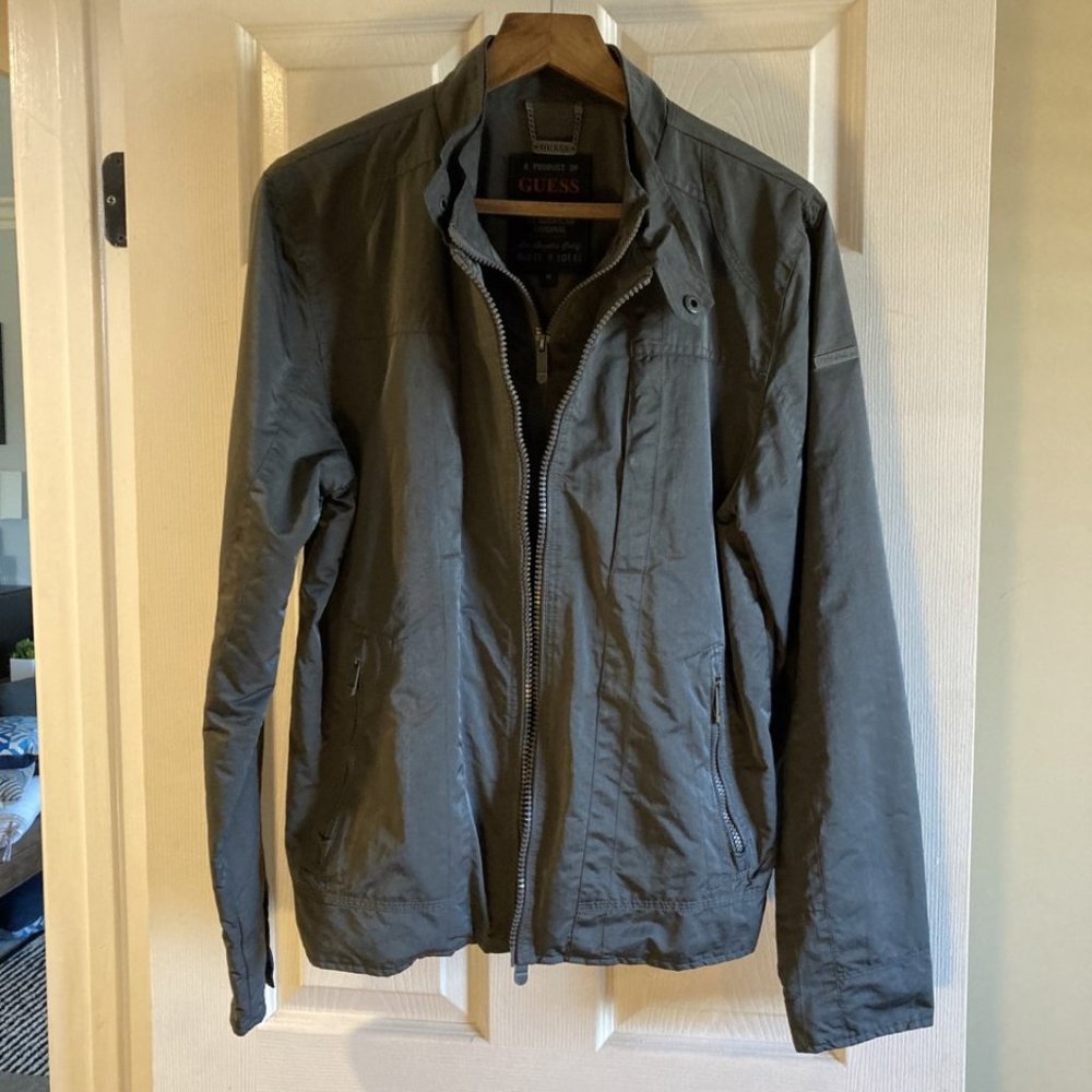 New Guess Performance Jacket Medium Dark Gray - image 4